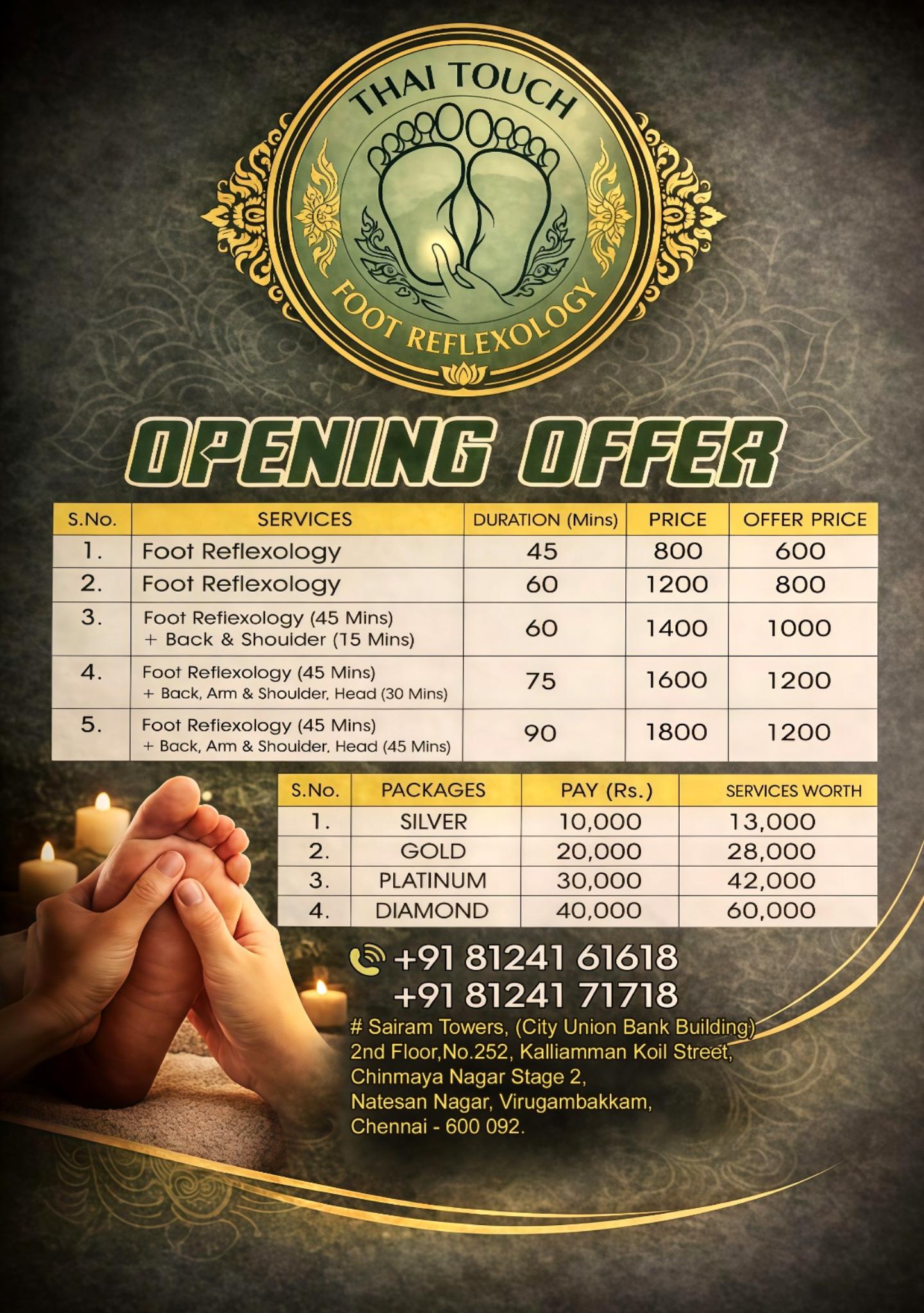 Thai Touch Foot Reflexology exclusive launch offers